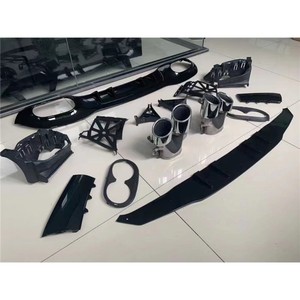 Piezas de coche kit de carrocería <span class=keywords><strong>Mercedes</strong></span> Benz Clase A w177 <span class=keywords><strong>A180</strong></span> A200 A220 2019 AMG difusor trasero con tubo de escape - Product Image 3