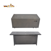 Table de foyer au gaz propane en métal durable pour l'intérieur/extérieur