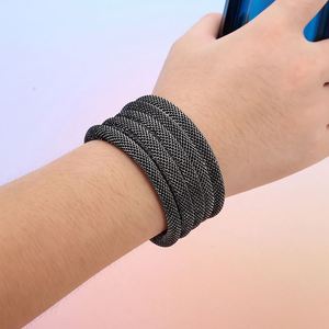 PVD Gold Plated Leading Factory Wholesalers Grooved Steel Bangle Holiday Gift for Women Color Retention Time - Product Image 4