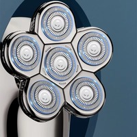 CITICITY Rasoir Électrique Portable pour Hommes, Étanche IPX7, Lavable, Rechargeable, avec Écran LED et Têtes Amovibles 6D
