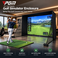 Enceinte de simulateur de golf professionnel, cage de frappe de golf avec écran d'impact, filet d'entraînement intérieur/extérieur, fournisseur d'usine OEM