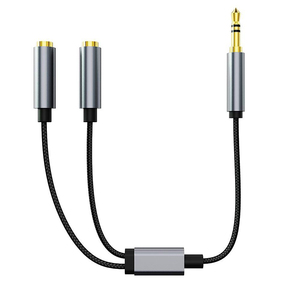Cable Divisor de Audio Estéreo de 3.5mm, 1 <span class=keywords><strong>Entrada</strong></span> Macho a 2 Salidas, Conector Estéreo de 3.5mm, 2 en 1 - Product Image 1