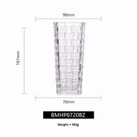Récipient en verre de table transparent pour fleurs fraîches ornement minimaliste en bambou chanceux pour Vase en verre hydroponique de salon