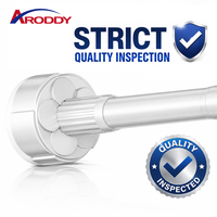 ARODDY Tringle à rideau à tension 25 mm en TPE antidérapant sans perçage, 43,31-74,8 pouces, robuste en acier au carbone avec verrouillage interne, OEM