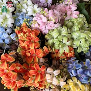 Flores Artificiales de Hortensia Silvestre, 5 Cabezas, Decoraciones de Seda para Bodas, para Pasillos, Hoteles, Restaurantes, Ramos - Product Image 4