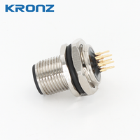 KRONZ M12 connettore sensore pannello maschio montaggio posteriore dritto PCB versione contatto 8 Pin a codice connettori circolari