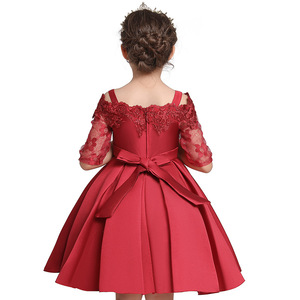 Nouvelles Robes pour Enfants 2022, 4 Couleurs, Robe de Princesse pour Bébé Fille, Robe de Soirée en Satin, Vente Chaude, Robes de Demoiselles d'Honneur - Product Image 3