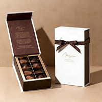 Boîte d'emballage magnétique écologique pour macarons au chocolat, boîte en carton personnalisée pour les aliments sucrés, boîte cadeau pour biscuits, boîtes à noix