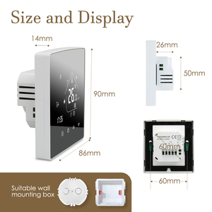 <span class=keywords><strong>Beok</strong></span> TGR85 thermostat écran tactile chauffage par le sol tuya wifi thermostat intelligent - Product Image 2