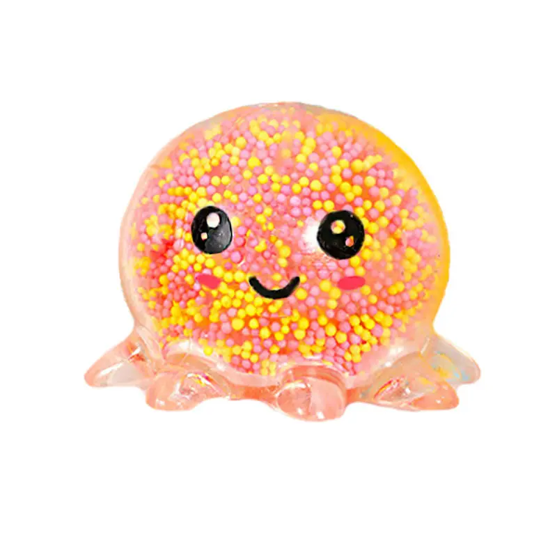 Novelty products Glowing Light Squid Vent Ball TPR Squeeze Toys Soft Decompression Toy Stress Relief Toy Gift for Kids