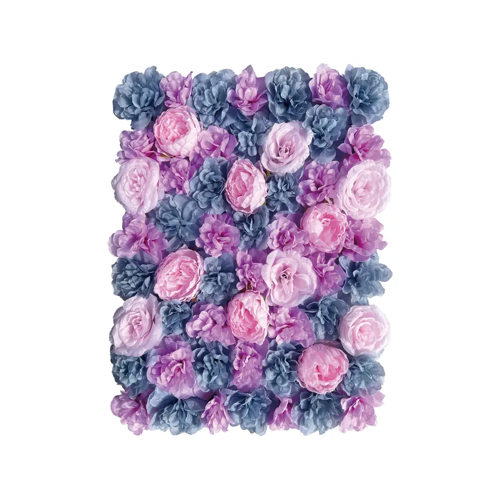 3D fiore parete sfondo viola festa decorazione parete decorazione artificiale piante e fiori per il matrimonio