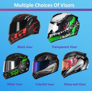 หมวกกันน็อคเต็มใบสำหรับรถจักรยานยนต์ ขายส่ง ได้รับการรับรองมาตรฐาน DOT วัสดุ ABS ใหม่  รับทำโลโก้ ป้องกันการกระแทก แบบพับได้ รุ่นฮิต - Product Image 5