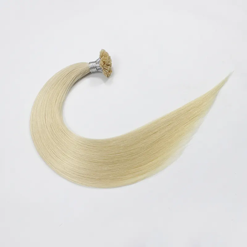 No tangle no shedding 100 remy human blonde pre-bonded malaysian flat tip hair square tip hair