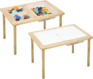 Table sensorielle en bois 202407 avec 3 <span class=keywords><strong>bacs</strong></span> pour <span class=keywords><strong>les</strong></span> tout-petits avec bac <span class=keywords><strong>à</strong></span> <span class=keywords><strong>sable</strong></span> de rangement - Product Image 1