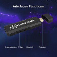 Manette sans fil Émulateur TV Console de jeu 256 Go avec plus de 50 000 jeux Vidéo 4K & Stick de jeu rétro X2 Plus Cadeau de Noël pour enfants