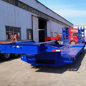 <span class=keywords><strong>3</strong></span> Assen 60 Ton 13M Opvouwbare Gooseneck Container Aanhangwagen Paard Trailer Transport Zware Machine - Product Image 4