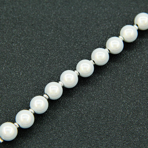 Glass Pearl Hipster Wear <b>Titanium</b> Steel Necklace 0 <b>Chain</b> Cuban <b>Chain</b> Splicing Neutral Tanjing Fashion Lijing Necklace - Product Image 3