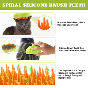 Pet Cleaning & Massage <b>Brush</b> <b>Shedding</b> Removal Spray Comb Stainless Steel Multi-Function for <b>Dogs</b> Bathroom Bath Cleaning Supplies - Product Image 4