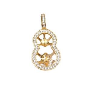 Hebilla de Calabaza de Plata S925, Accesorio para Joyería de Perlas, Colgante de Doble Cuentas de 8-10 mm, Soporte Universal para Hebilla 5761 - Product Image 5