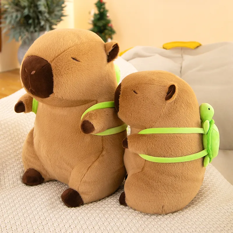 Yeni yaratıcı havasız Capybara peluş oyuncaklar sevimli hediye su gine domuz bebek Capybara yumuşak peluş oyuncaklar çocuklar için