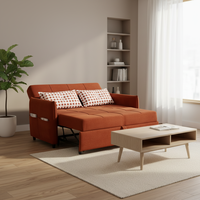 Canapé-lit moderne 2 en 1 pliable, extensible, en tissu extensible pour petits espaces, métal, gain de place, salon