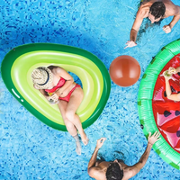 LGM Plateau flottant à fruits gonflable en forme d'avocat d'été Portable Beach Ball Pool Ride-ons Fun Water Amusement Facilities to Lay