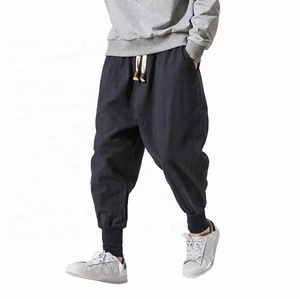 <span class=keywords><strong>Pantaloni</strong></span> Harem da Uomo Stile Giapponese Casual in Cotone <span class=keywords><strong>Lino</strong></span> Larghi <span class=keywords><strong>Jogger</strong></span> Taglie Forti Impermeabili Stampati Streetwear - Product Image 1
