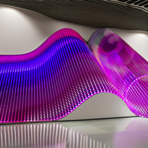 Film LED flexible personnalisé P40 <span class=keywords><strong>P50</strong></span> pour intérieur, écran transparent couleur pleine pour magasin de détail, centre commercial, exposition - Product Image 4