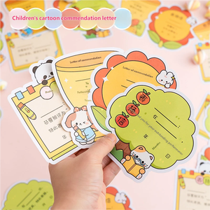 Tarjetas <span class=keywords><strong>de</strong></span> Recompensa para Niños con Dibujos Animados, Certificados <span class=keywords><strong>de</strong></span> Elogio con Forma <span class=keywords><strong>de</strong></span> Animales para Premios Escolares - Product Image 1