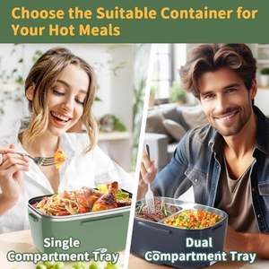 Boîte à lunch chauffante électrique portable pour aliments avec logo personnalisé boîte à lunch électrique chauffante électrique Tiffin pour le bureau - Product Image 3