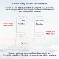 Jersey Sepak Bola Dewasa Unisex Cetak Digital Nama Tim Kustom Logo Nomor Cepat Kering Menyerap Keringat Bernapas 100% Poliester