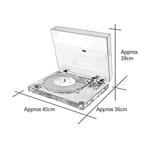 Tocadiscos de Vinilo Acrílico Transparente Personalizado de Fábrica, 3 Velocidades, Bluetooth Inalámbrico, Fonógrafo Moderno, Decoración de Audio para el Hogar - Product Image 6