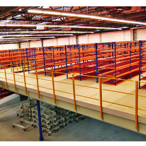 Поддержка, проектный план, обновление склада, уровень вверх, стеллаж в мезонине, 2-слойный с лестницей, Металлический Стальной межслойный железный пол - Product Image 2