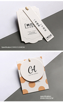 Etiquetas Colgantes Personalizadas con Degradado de Acuarela, Etiquetas de Papel Impresas con Logotipo de Marca de Lujo para Ropa, Accesorios de Moda