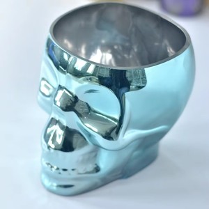 Lot de verres à bière en <span class=keywords><strong>verre</strong></span> électroplaqué motif croix bleue, ensemble de verrerie pour la maison et la décoration de Noël - Product Image 4