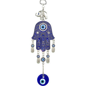 Metal Hamsa Hand Turkish Blue Elephant Evil Eye Glass Protection Wall Hanging Decor per buona fortuna <span class=keywords><strong>e</strong></span> benedizione - Product Image 1