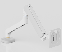 Support de bureau flexible pour moniteur, bras simple, support VESA réglable sur le bureau pour ordinateur