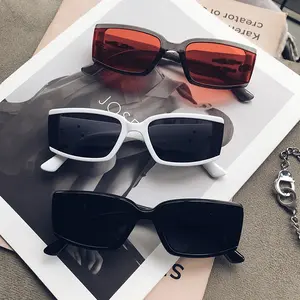 Cá Tính Khung Hợp Thời Trang Visor Sunglasses Bán Buôn Unisex Khung Hình Vuông Nhỏ Mắt Mặc Tùy Chỉnh Logo Retro Sunglasses Nhà Sản Xuất