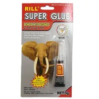 RILL हाथी 1 पीसी सुपर Glue502 बांड में 10 सेकंड शक्ति गोंद धातु प्लास्टिक लकड़ी तेजी से 3 जी के लिए उपयोग सूखी चिपकने वाला