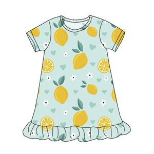 Cao cấp mùa hè bé gái ngắn tay Đầm ren ở phía dưới thoải mái vải bé dễ thương hàng ngày Ăn mặc - Product Image 6