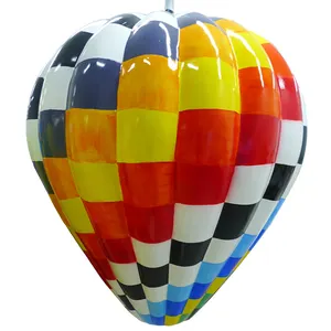 Decor Outdoor Resin Fiberglass giant personalized Life Size Hot Air Balloon Statue Garden Ornaments Resin Sculpture