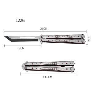 Cuchillo Multiusos Tipo Mariposa sin Filo, de Acero Inoxidable, Hoja Opaca, OEM, Cuchillo de Bolsillo Multifuncional para Ejercicio, Venta al Por Mayor - Product Image 6