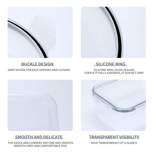 Parcomida ภาชนะพลาสติกเก็บอาหาร16ชิ้นแบบสุญญากาศพร้อมฝาปิดแบบง่าย - Product Image 3