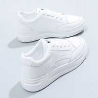 Nuevas Zapatillas Blancas de Mujer para Primavera y Otoño, con Suela Gruesa, Tendencia INS, Versátiles, Casuales, a la Moda, Estilo Chunky Dad