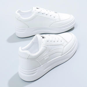 Nuevas Zapatillas Blancas de Mujer para Primavera y Otoño, con Suela Gruesa, Tendencia INS, Versátiles, Casuales, a la Moda, Estilo Chunky Dad - Product Image 4