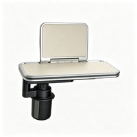 Table pliante flottante pour voiture, plateau multifonctionnel en cuir pour siège arrière, pour modification de l'intérieur de la voiture