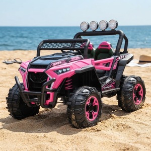 UTV Rosa <span class=keywords><strong>de</strong></span> 12V para Niños con Tracción en las 4 Ruedas, Motores Potentes, Control Remoto para Padres, Música Bluetooth, Luces LED, Llantas EVA para Niñas - Product Image 1