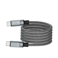Kabel Pengisian Daya Cepat Magnetik Baru USB-C ke USB-C Anti-Kusut dengan Jalinan Nilon untuk Ponsel, Tablet, Kamera