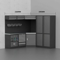 Système de rangement modulaire industriel sur mesure OEM, armoire à outils pour garage et atelier avec établi amovible