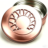 Boîte en métal ronde personnalisée en aluminium pour emballage en gros, idéale pour bonbons, chocolats et cosmétiques